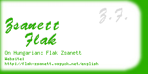 zsanett flak business card